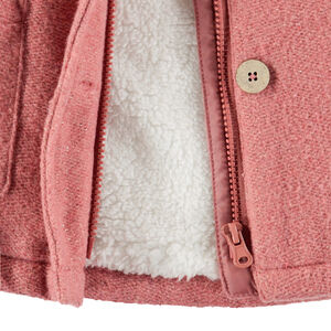 Manteau doublé sherpa à poches pour enfant fille 