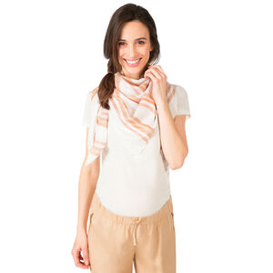 Foulard en viscose avec rayures en jacquard 