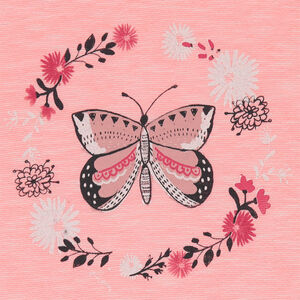 Junior - Pyjama en jersey bicolore avec papillons printés 