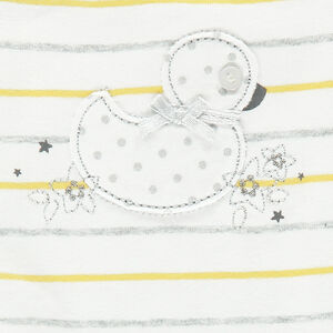 Robe rayée à volants patch canard 