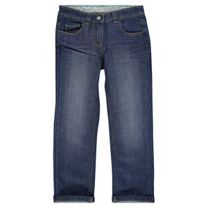 Jeans coupe droite effet used 