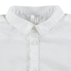 Ensemble avec chemise manches longues unie et pantalon rayé 