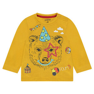 Tee-shirt manches longues en jersey avec motif fantaisie printé 