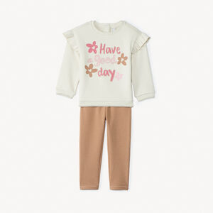 Ensemble jogging motif floral pour bébé fille 