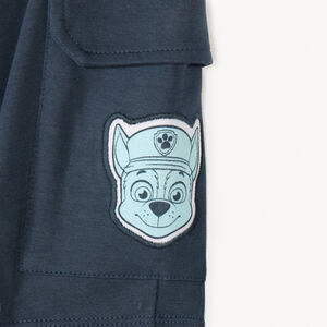 Short en maille style cargo badge Chase de la Pat'Patrouille garçon 