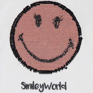 Tee-shirt manches longues en jersey avec Smiley en sequins magiques 