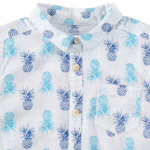 Chemise manches courtes avec ananas imprimés all-over 