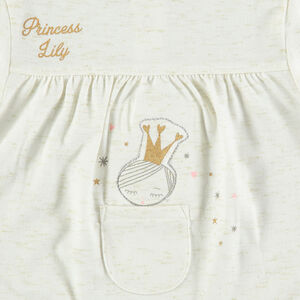 Ensemble avec tunique en jersey slub et legging à pois 