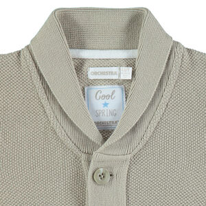 Gilet de cérémonie en maille épaisse avec col châle 