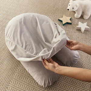Housse de coussin de maternité - Polaire gris 