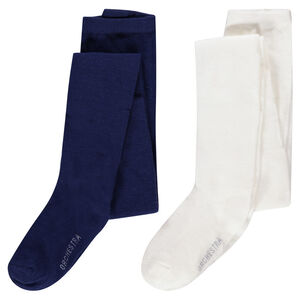 Lot de 2 collants épais unis 