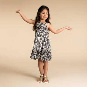 Robe sans manches imprimé Hibiscus fille 