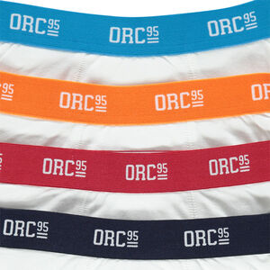 Lot de 4 boxers en coton avec ceinture contrastée 