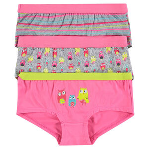 Lot de 3 shorties multicolores fantaisie 