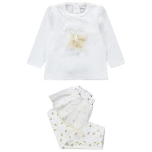 Pyjama en velours à papillon et volant en tulle 