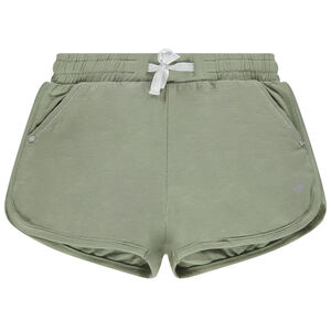 Short en jersey uni avec motif en foil argenté 