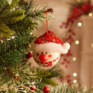 Boule de Noël 6,5cm Bonhomme de neige 