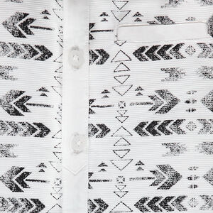 Chemise à manches rétractables motif ethnique all-over 