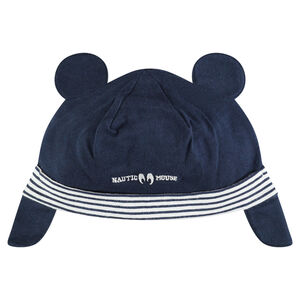 Bonnet en jersey Disney avec oreilles cousues et rayures 