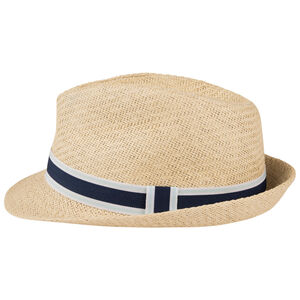 Borsalino tressé avec galon bicolore garçon 