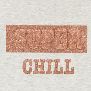 Junior - Sweat en molleton avec texte pailleté printé 