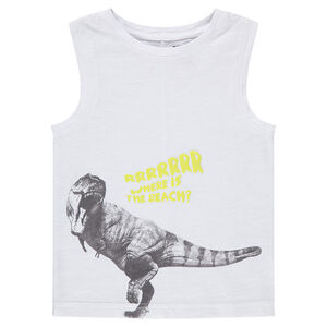 Débardeur en maille avec dinosaure printé 