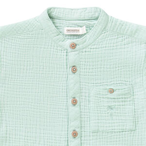 Chemise manches courtes en gaze de coton garçon 