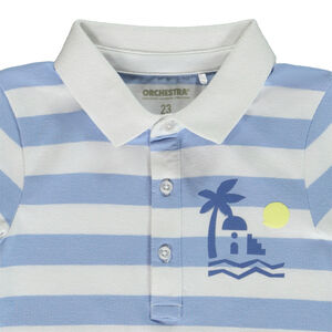 Polo manches courtes rayé print arty pour bébé garçon 