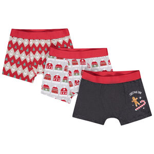 Coffret de 3 boxers de Noël motifs fantaisie garçon 