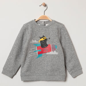 Sweat en molleton avec imprimé fantaisie 