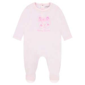 Dors-bien en velours avec ourson printé 