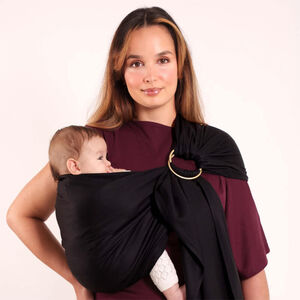 Echarpe de portage Sling tissée sans noeud Noir 