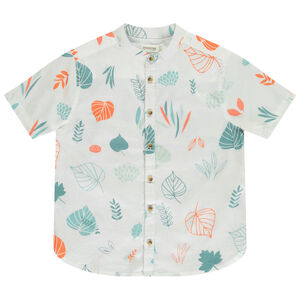 Chemise manches courtes col mao et imprimé fantaisie garçon 