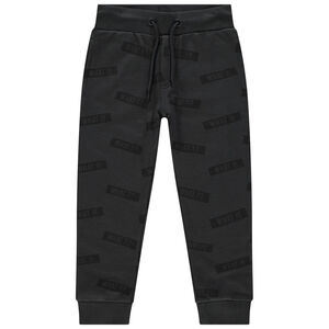 Pantalon de jogging en molleton à inscriptions all-over 