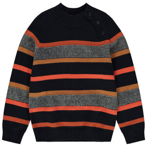 Pull en tricot à rayures contrastées 
