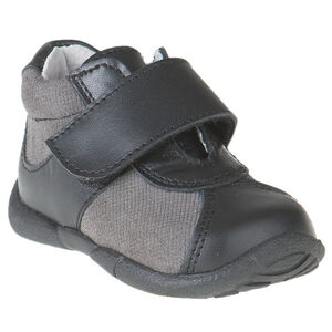 Bottillons effet cuir bi-matière avec scratch 