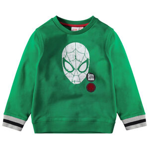 Sweat en molleton uni vert print Marvel Spiderman 