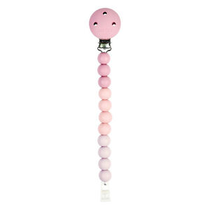 Attache sucette en silicone Dégradé de rose 