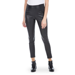 Legging de grossesse noir en simili à élastiques 
