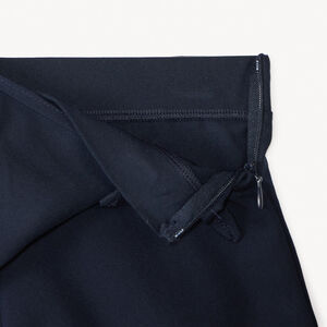 Jupe-short portefeuille en toile bleu marine fille 