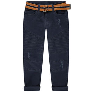 Pantalon en toile surteint à ceinture amovible 