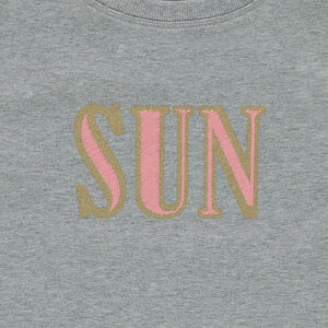 Robe en molleton avec manches volantées et mot printé 