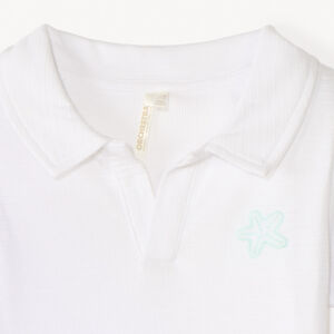 Polo manches courtes en jacquard avec broderie étoile de mer pour bébé garçon 