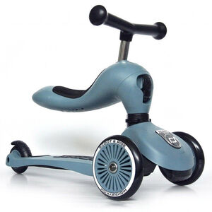Trotinette 2-en-1 Highwaykick 1 Bleu Acier 12m-5ans 