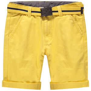 Junior - Bermuda en coton surteint avec ceinture amovible 