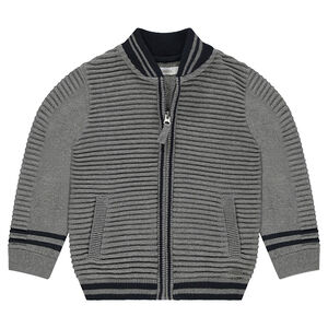 Gilet en tricot fantaisie zippé 