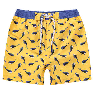Short de bain avec baleines imprimées all-over 