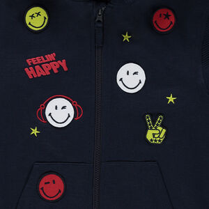 Junior - Gilet à capuche en molleton avec badges et broderies  