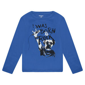 Junior - Tee-shirt manches longues en jersey avec print fantaisie sur le devant 