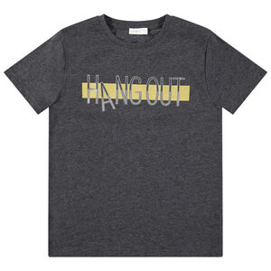 Junior - T-shirt manches courtes en jersey avec message printé 